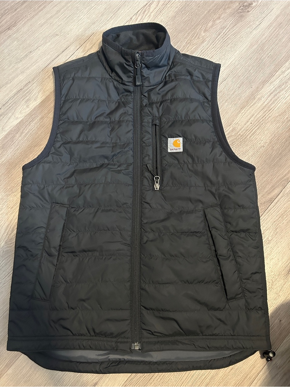 Brand New Carhartt Black Quilted Puffer Vest with Zip Chest Pocket